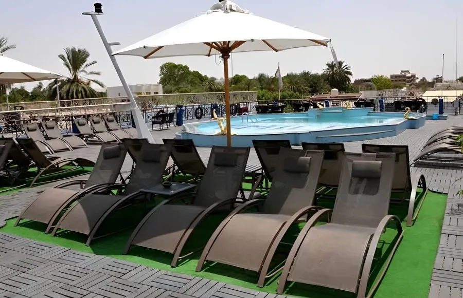 Sun deck of the MS Emilio Nile Cruise Nile cruise